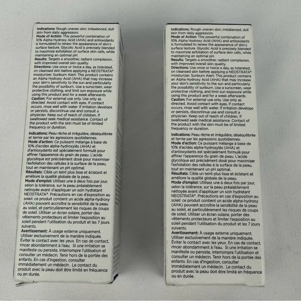 Lot of 2 NeoStrata Resurface Glycolic Renewal Serum 10% AHA 30ml / 1oz New